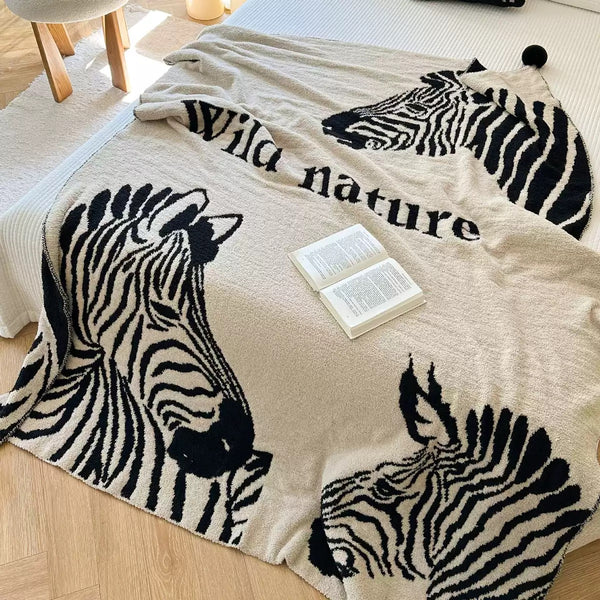 Zebra Microfiber Blanket