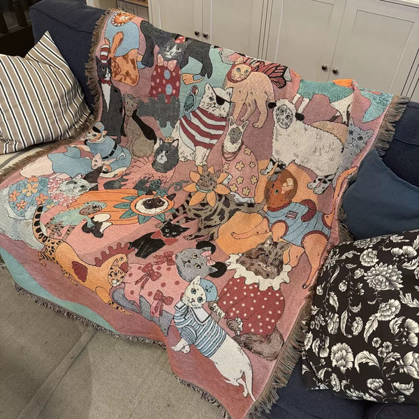 pink Cats Blanket