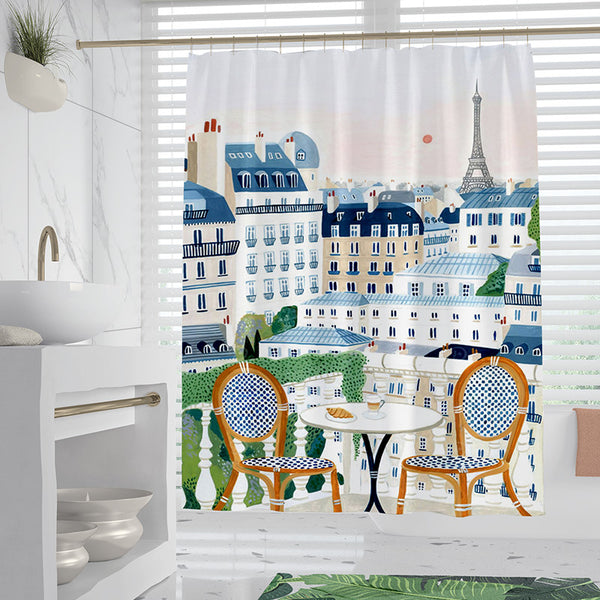 Nordic Style Coastal Wind Bath Curtain