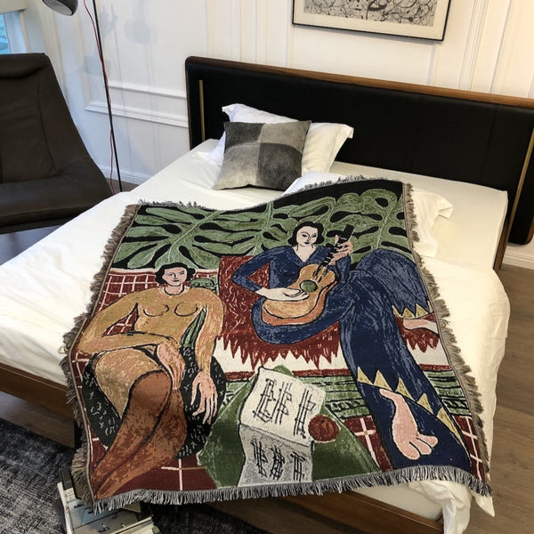 Guitar Woman Blanket
