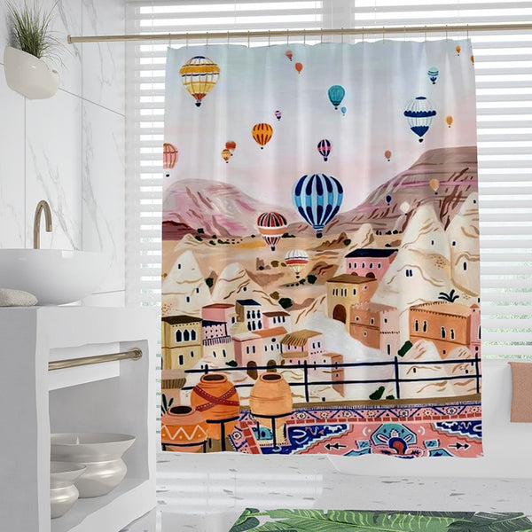 Nordic Style Coastal Wind Bath Curtain