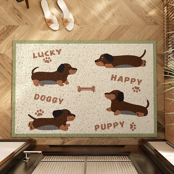 Cartoon Puppy ｜ Non-Slip Silk Loop Doormat
