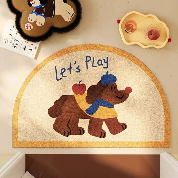 Cartoon Puppy ｜ Non-Slip Silk Loop Doormat