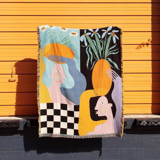 Vase Girl Blanket