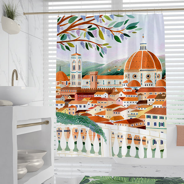 Nordic Style Coastal Wind Bath Curtain