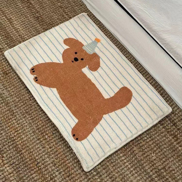 Ultra Soft Plush Carpet | Striped Puppy