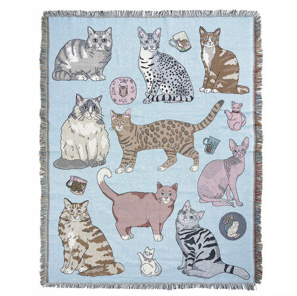 Blue Cats Blanket
