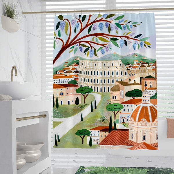 Nordic Style Coastal Wind Bath Curtain