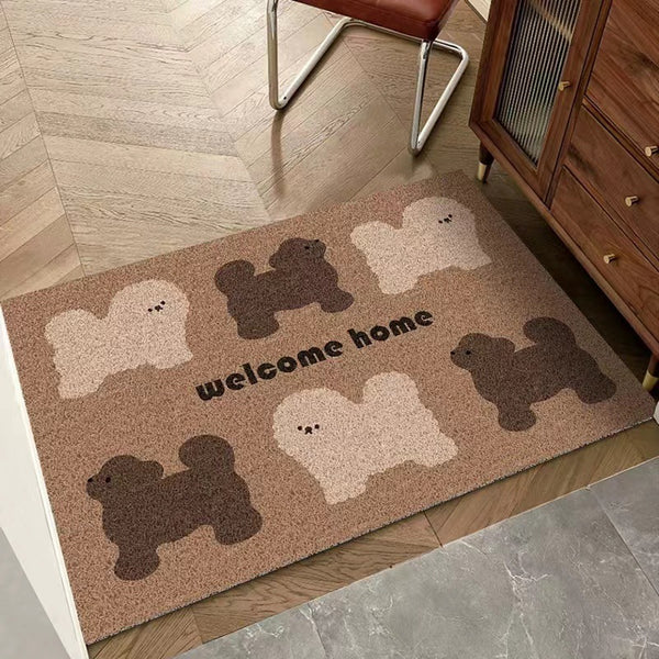 Cartoon Puppy ｜ Non-Slip Silk Loop Doormat