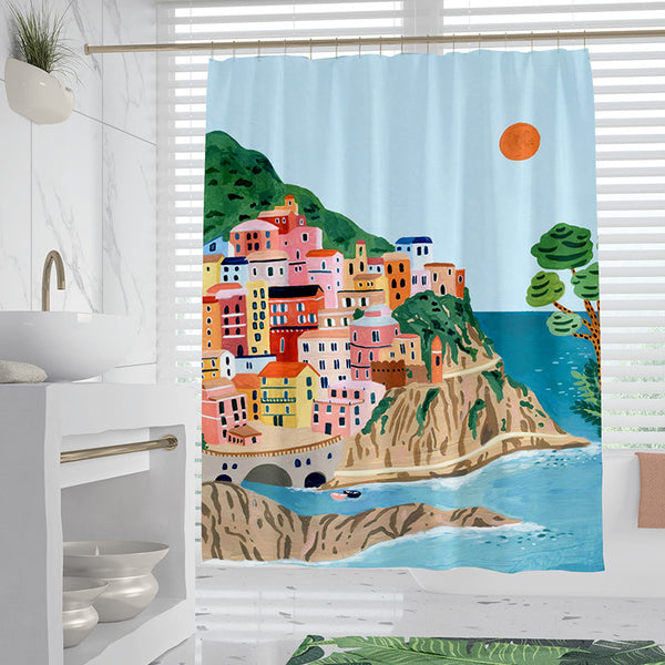 Nordic Style Coastal Wind Bath Curtain