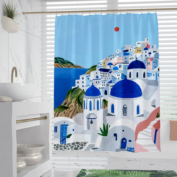 Nordic Style Coastal Wind Bath Curtain