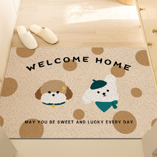 Cartoon Puppy ｜ Non-Slip Silk Loop Doormat