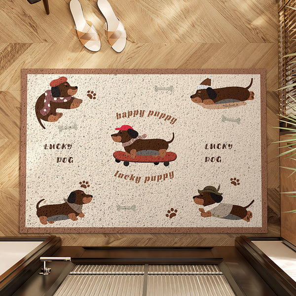 Cartoon Puppy ｜ Non-Slip Silk Loop Doormat