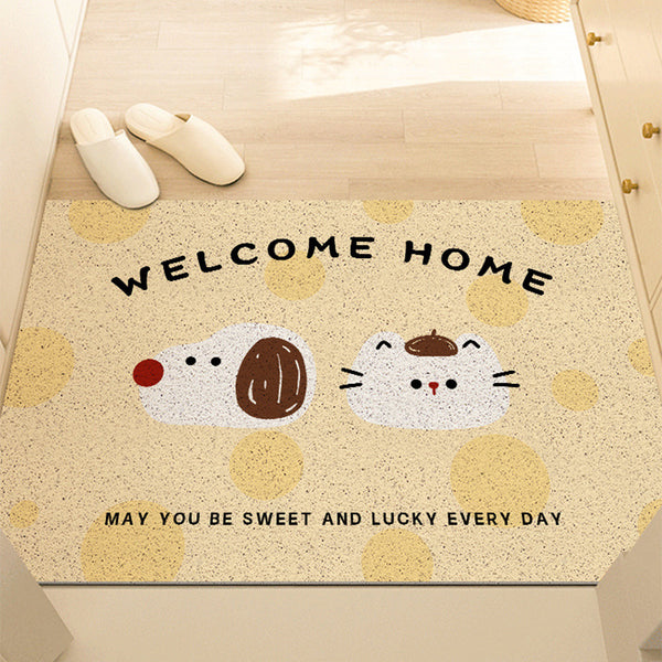 Cartoon Puppy ｜ Non-Slip Silk Loop Doormat