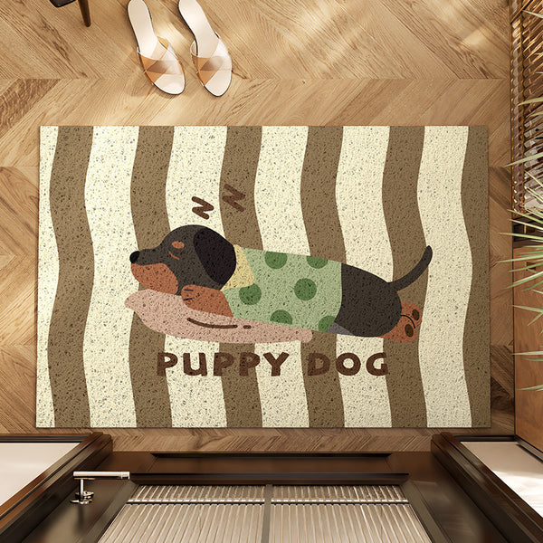Cartoon Puppy ｜ Non-Slip Silk Loop Doormat