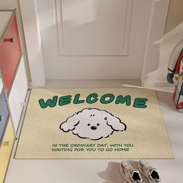 Cartoon Puppy ｜ Non-Slip Silk Loop Doormat