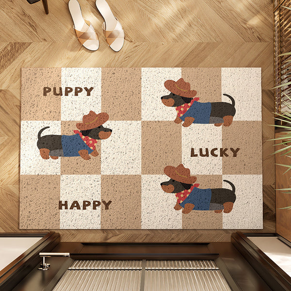 Cartoon Puppy ｜ Non-Slip Silk Loop Doormat
