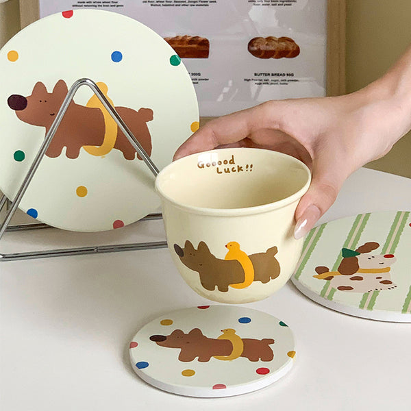 Striped Puppy｜16cm Trivet